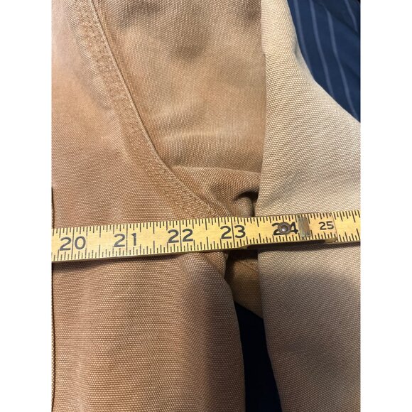 VTG Carhartt Barn Chore Tan Jacket Blanket Lined Work Coat HD Canvas Mens - Picture 3 of 16